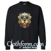 Labrador Lab Dog Day Of The Dead Sugar Crewneck Sweatshirt At