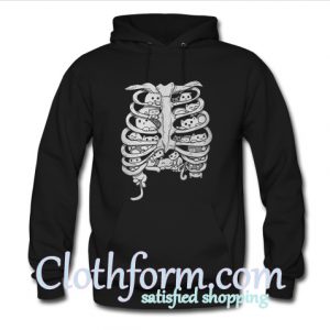 Skeleton chest cat Hoodie At