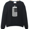 American Flag Beer Can Drinking Sweatshirt