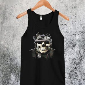 Black Military Skull Tanktop