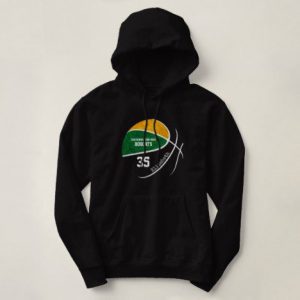 Green Gold Basketball Hoodie