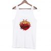 Heart in flames tank top