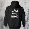 King Queen Couple Back Hoodie