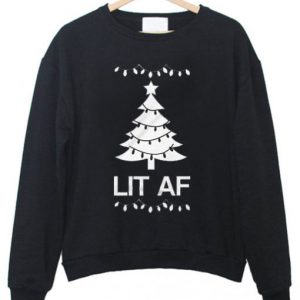 Lit Af Christmas Sweatshirt