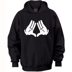 Mickey Mouse Hand Triangle Shape Hoodie