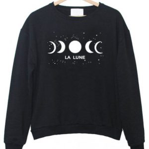 Moon Phase La Lune Art Sweatshirt