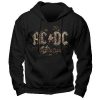 AC DC Rock On Bust Hoodie