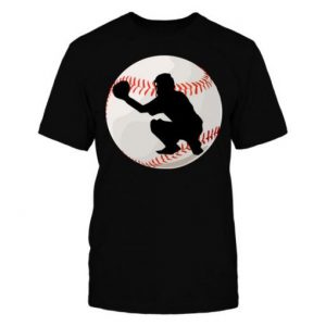 Baseball Catcher Silhouette T-Shirt