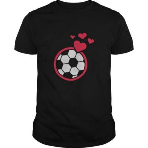 Love Soccer Ball Hearts T-Shirt
