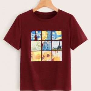Oil Painting Print Tee T-Shirt