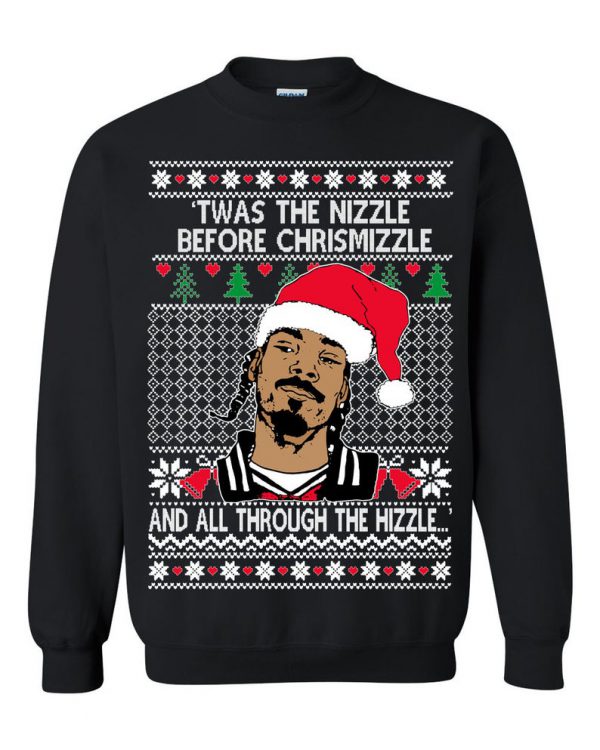 On Coast Snoop Dog Fo Shizzle Dizzle Snoop Dog Ugly Christmas Sweatshirt ST02