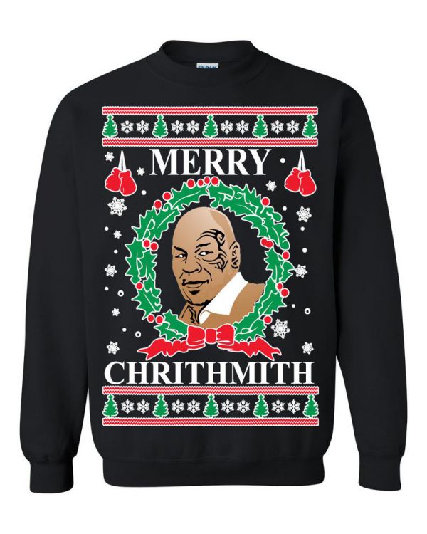 OnCoast Mike Tyson Merry Chrithmith Ugly Christmas Sweatshirt ST02