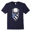 Skull Blue USA American Flag T-Shirt