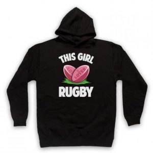 This Girl Loves rugby Hoodie