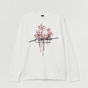 With Printed Design Sweatshirt