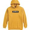 Yellow striped letter hoodie