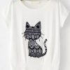 Cat Pattern Patch T-shirt