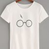 Glasses Lightning Print T-shirt