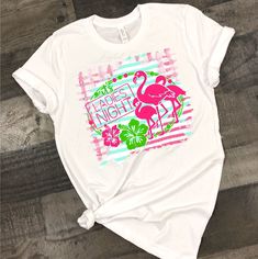 Ladies Night Flamingo Tshirt