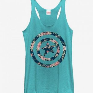 Marvel Floral Print Girls Tank Top