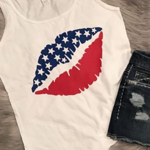 Patriotic Lips tanktop