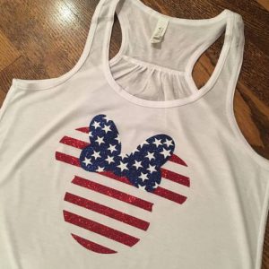 Patriotic Minnie Mouse tanktop