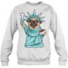 Pug Statue of Liberty Sweatshirt