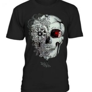 Skull Flower halloween Tshirt