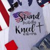 Stand for the flag kneel tanktop