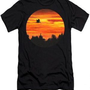 Sunset Sky With Bird T-shirt