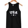 USA Star Letter Graphic Tank-top
