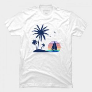 Vintage Beach Sunset tshirt