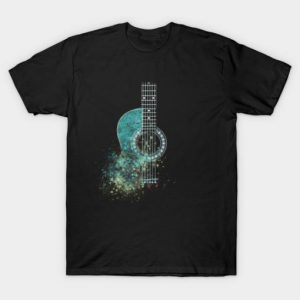 Watercolor Splatter Guitar Tshirt