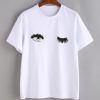 Wink Eyes Print Tee shirt