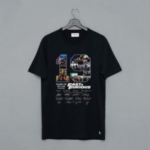 19 Years of Fast and Furious 2001 2020 10 Movies Signature T Shirt AI