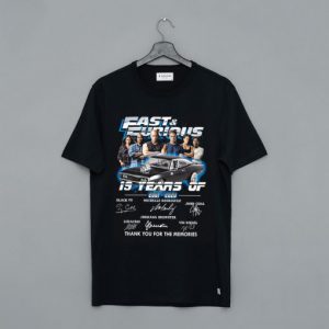 19 Years of Fast and Furious 2001 2020 10 Movies T Shirt AI