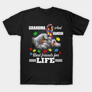 Autism Awareness T Grandma And Grandson Best Friend For T-Shirt AI