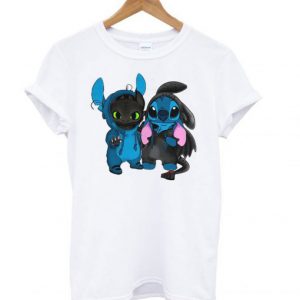 Baby Toothless and baby Stitch T shirt SN