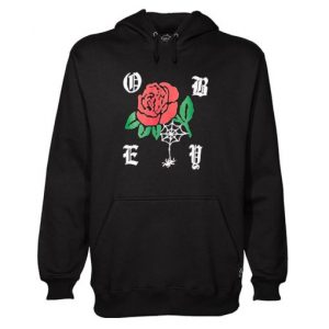 Black OBEY With Rose Hoodie SN