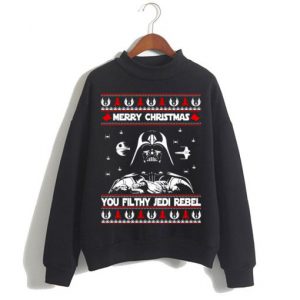 Darth Vader Merry Christmas You Filthy Jedi Rebel ugly Sweatshirt SN