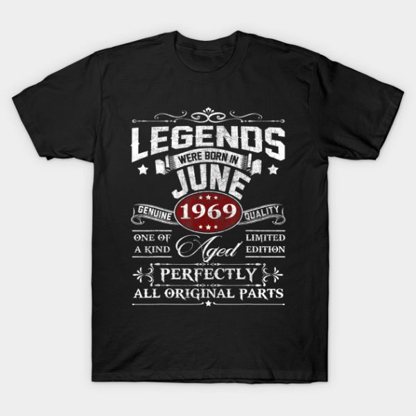 Legends Were Born In June 1969 50th T-Shirt AI