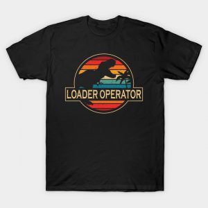 Loader Operator Dinosaur T-Shirt AI