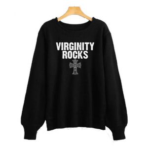 Virginity Rocks Black Sweatshirt SN