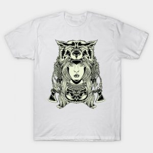 Wolf girl art T-Shirt AI