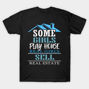 Womens Realtor Gift Print Sell Real Estate Agent Advertising Print T-Shirt AI