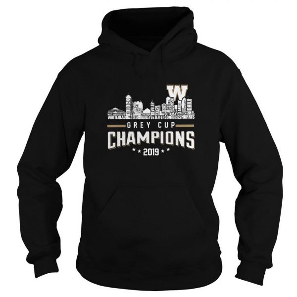 107th Grey Cup Blue Bombers Building Players Champions 2019 Hoodie SN