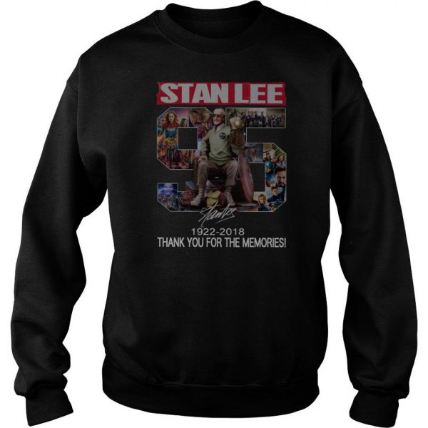 95 Years Of Stan Lee Thank You For The Memories Signature Sweatshirt SN