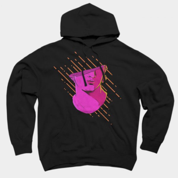 Ancient Greek Broken Statue synthwave pop art vaporwave Hoodie SN