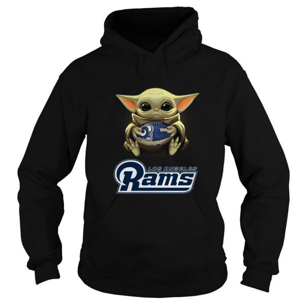 Baby Yoda Hug Los Angeles Rams Hoodie SN