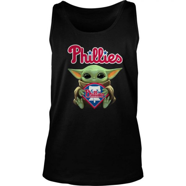 Baby Yoda Hug Philadelphia Phillies Tank Top SN